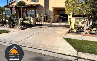 Wrought iron fence, vehicular automated gate, pedestrian gate. DKS access control keypad system. Job done in Scripps Ranch, San Diego 92131.